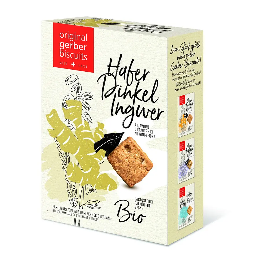 Vollkorn Hafer Dinkel Ingwer Bio