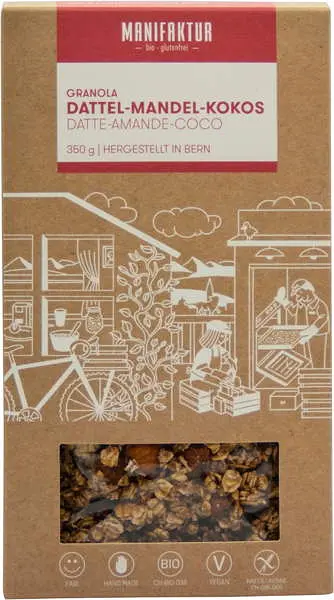 Datteln Mandeln Kokos Granola Bio