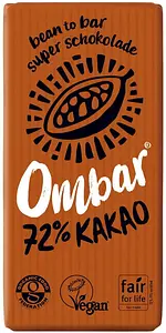 Mini Tablette Ombar Chocolat Cru Noir 72% Bio, 35 g
