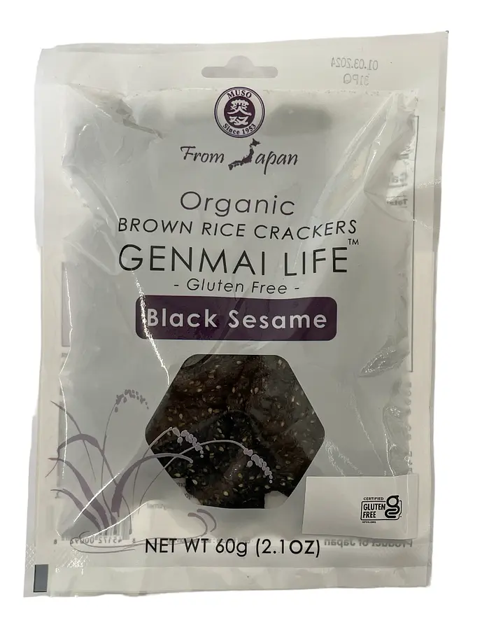 Genmai Brown Rice Black Sesame Cracker Bio