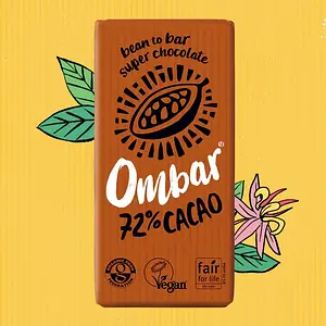 Mini Tablette Ombar Chocolat Cru Noir 72% Bio, 35 g