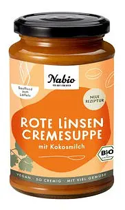 Erbsen Rote Linsen Kokosmilch Suppe Bio
