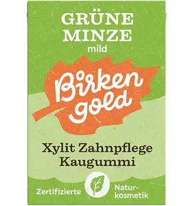 Natur-Kaugummi Grüne Minze ohne Zucker 28g, 20 Stück
