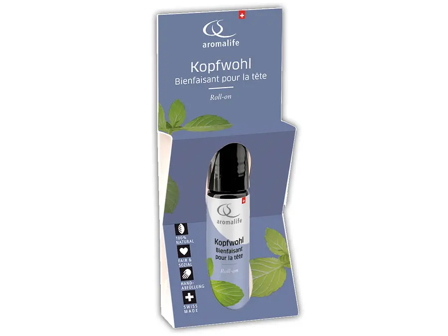 Roll-On Kopfwohl mit Pfefferminze