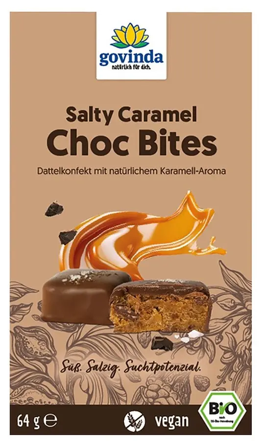 Dattelkonfekt Choco Bites Salty Caramel Bio