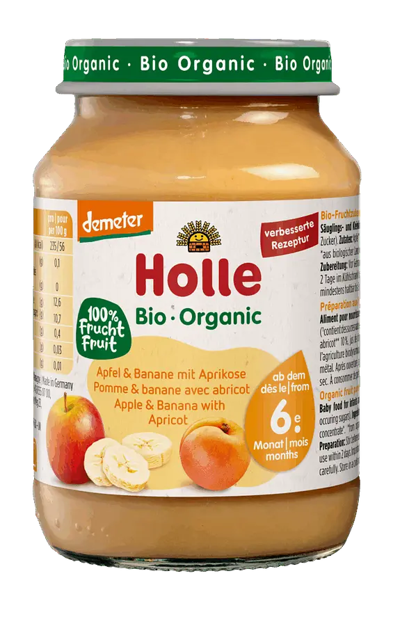 Apfel Banane Aprikose Glas Demeter