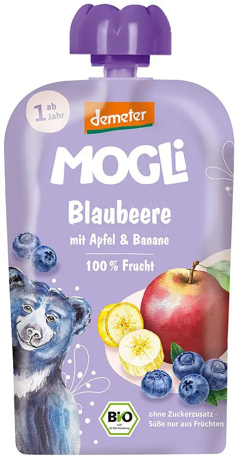 Quetschi Apfel Blaubeere Banane Demeter