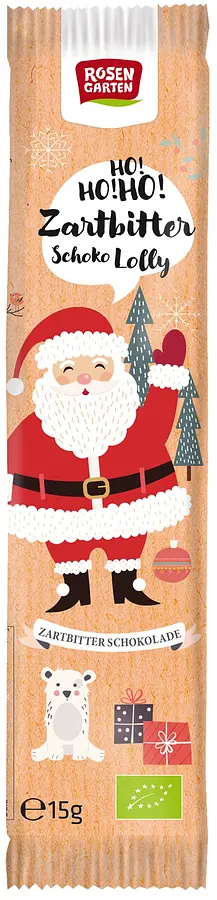 Schoko Lolly Nikolaus Zartbitter Bio