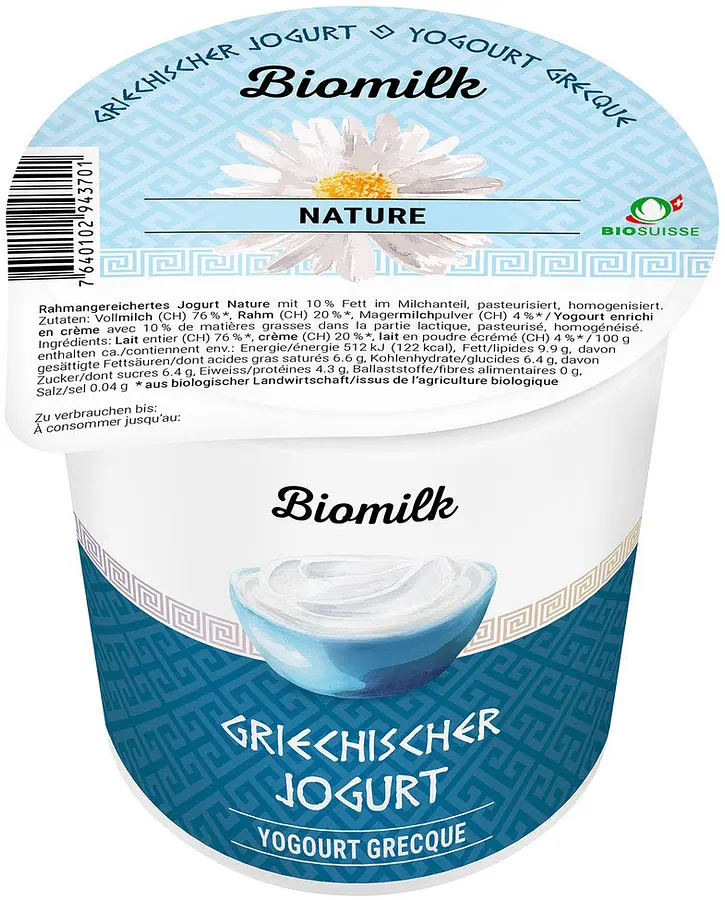 Joghurt Nature griechische Art Bio