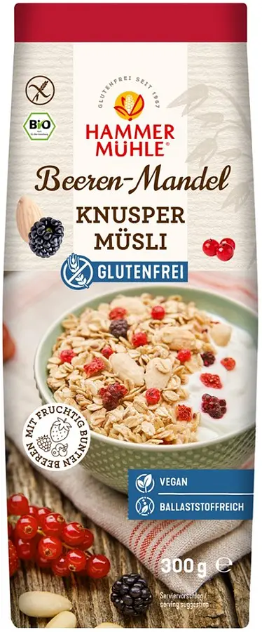 Beeren Mandel Knusper-Müsli Bio