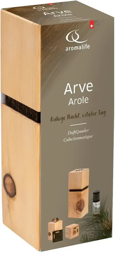 Arve DuftQuader mit ätherischem Bio-Arvenöl 10 ml