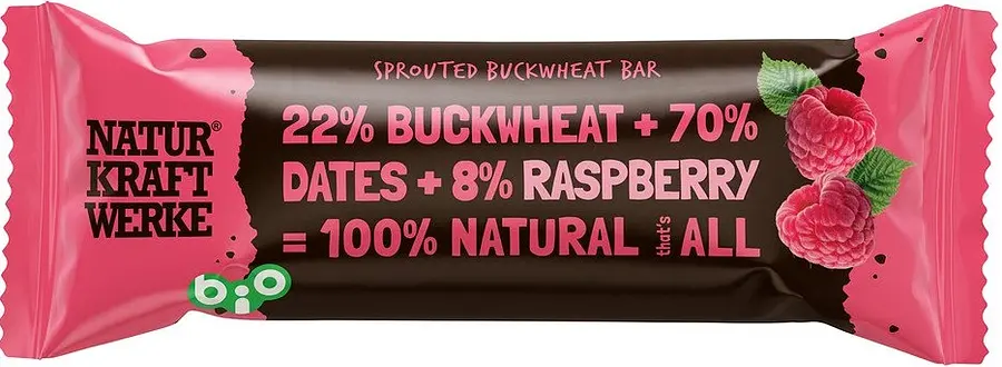 Riegel mit Buchweizen & Himbeere Bio