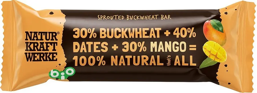 Riegel mit Buchweizen & Mango Bio