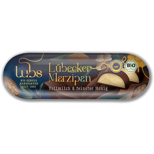 Lübecker Marzipan mit Vollmilchschokolade Bio