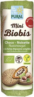 Mini Biobis Fourrés au Nougat de Noisette à l’Épeautre, sans huile de palme