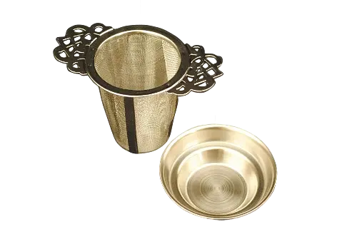 Tea Strainer with Side Handles and Lid