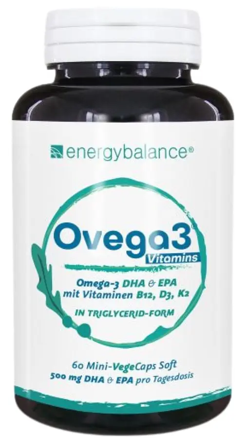 Ovega3® Vitamine, Algenöl DHA & EPA 250mg + B12, D3, K2