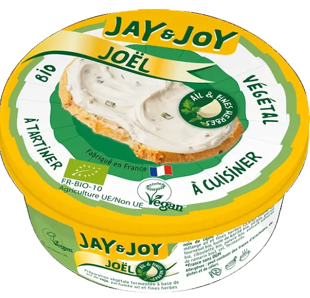 Jay & Joy JOËL Alternative végétale à tartiner à l’ail et aux fines herbes Bio