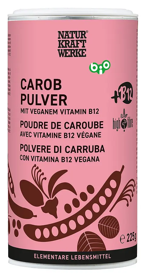 Carob Powder with Vegan Vitamin B12 Organic 