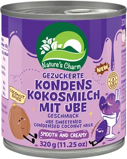 Kondensierte Kokosmilch mit UBE