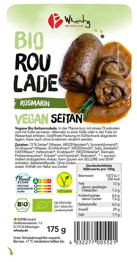 Vegane Rosmarin-Roulade Bio