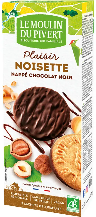 Sablé noisette chocolat noir Bio