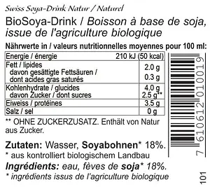 Soy Drink Nature No Added Sugar Organic, 1 l