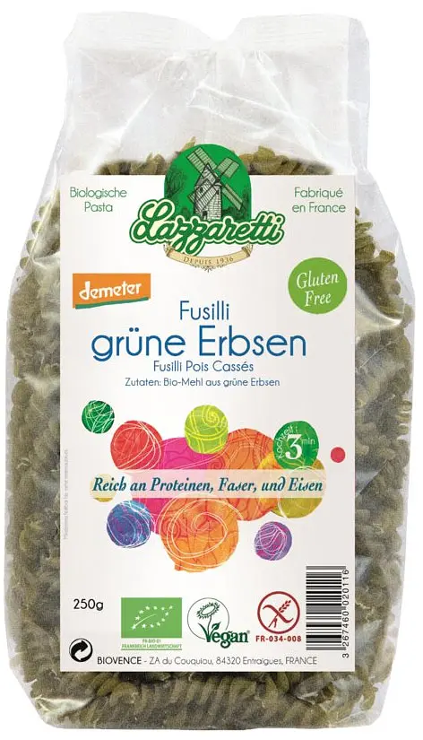 Lazzaretti Fusili Green Peas Organic