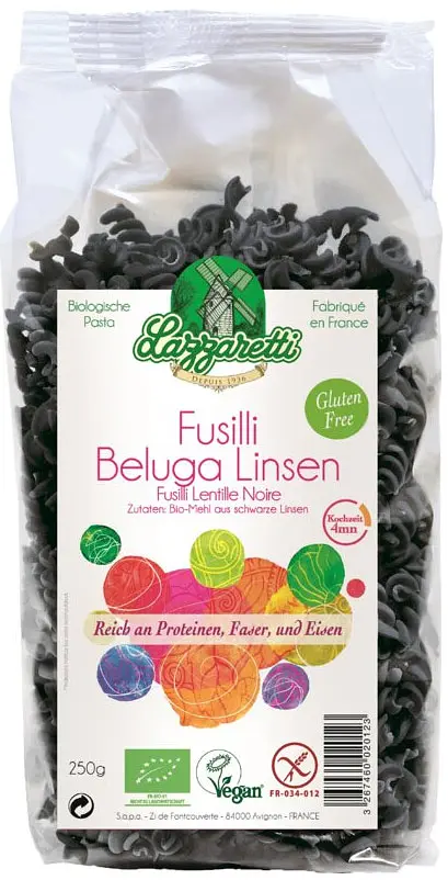 Lazzaretti Beluga Lentils Pasta Organic