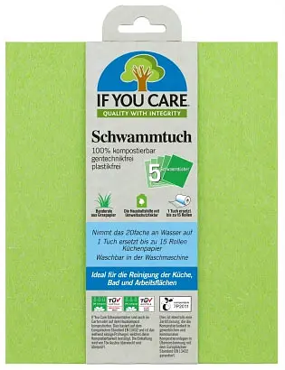 Sponge Cloths Compostable, 5 pcs
