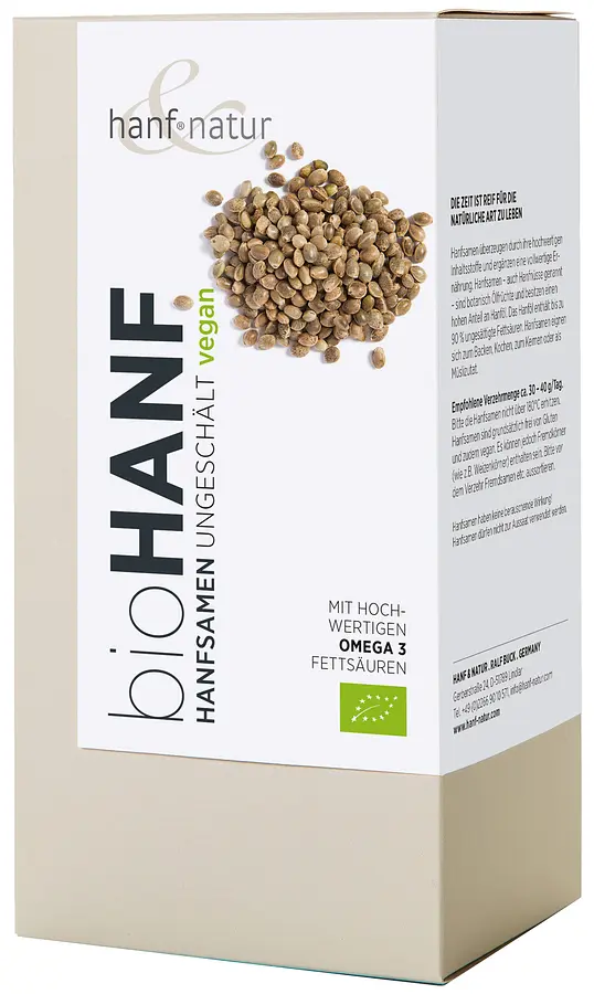 Graines de chanvre entières Qualité Cru Bio