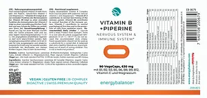 Vitamin B Complex plus Bio Vitamin C & Magnesium Kapseln, 90 piece