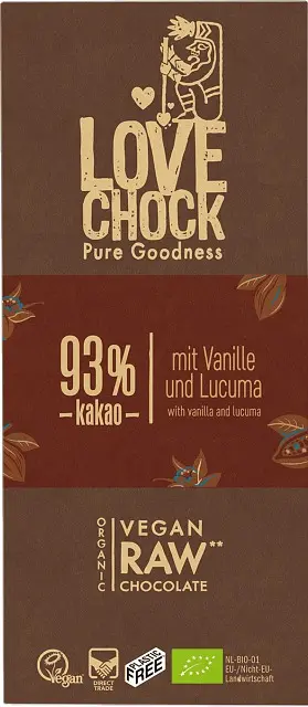 Lovechock Chocolat 93% Cacao RAW Bio