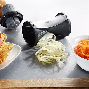 GEFU Spiralschneider SPIRELLI 2.0 Edelstahl, schwarz, 1 Stück