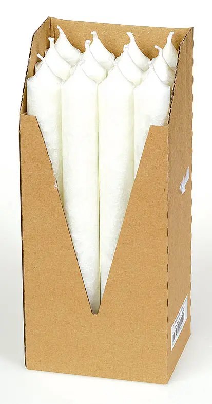 Candles Pack of 12 Dinner Candle 2,2 x 21cm White