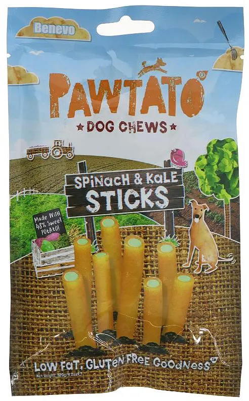 Benevo Chew Sticks Spinach / Kale Pawtato Sticks