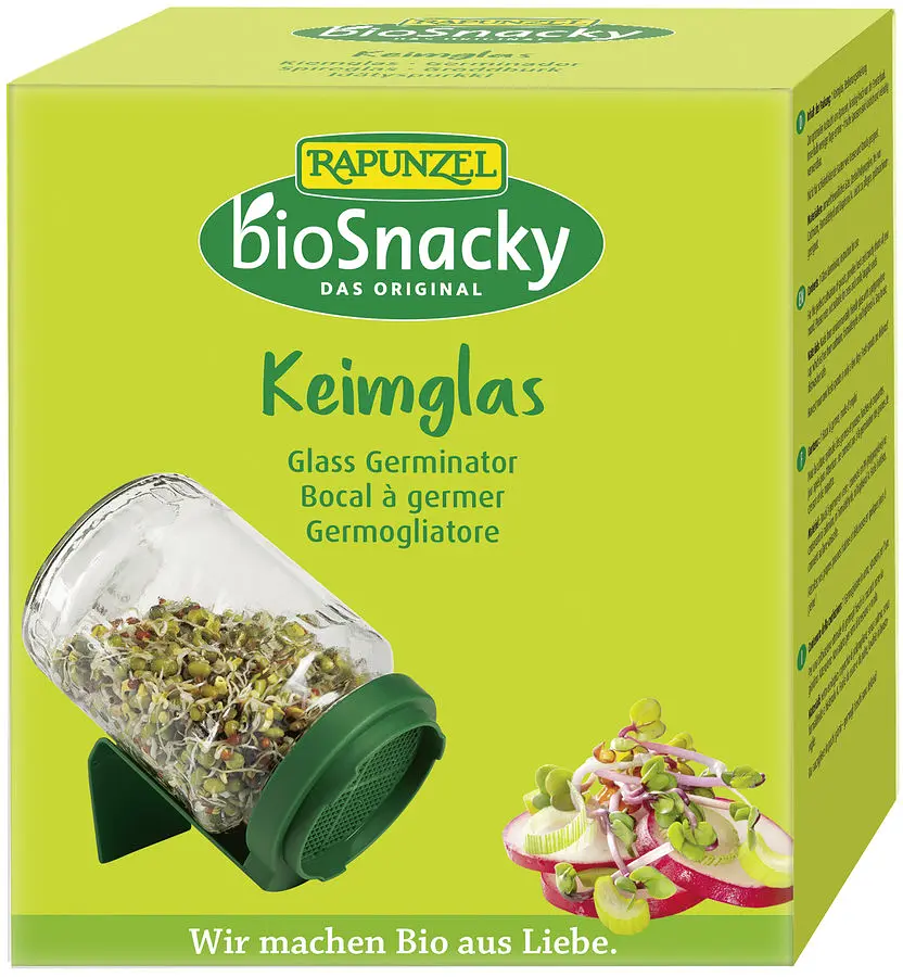 bioSnacky Glass Jar Sprouter