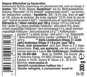 Fermentierte vegane Alternative zu Sauerrahm Bio, 200 g
