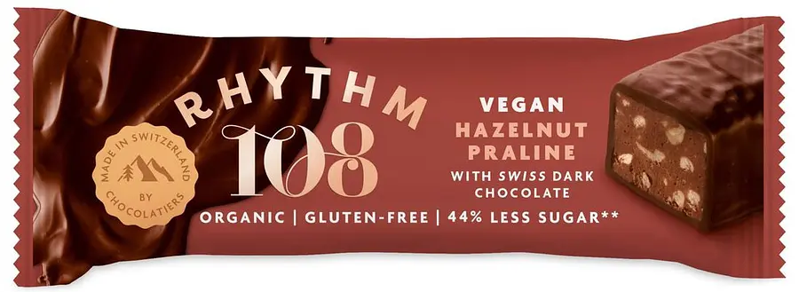 Rhythm 108 Chocolat Noisettes Praliné Sans Gluten Bio
