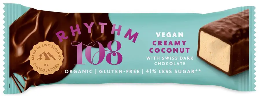 Rhythm 108 Noix de coco avec couverture chocolate Bio