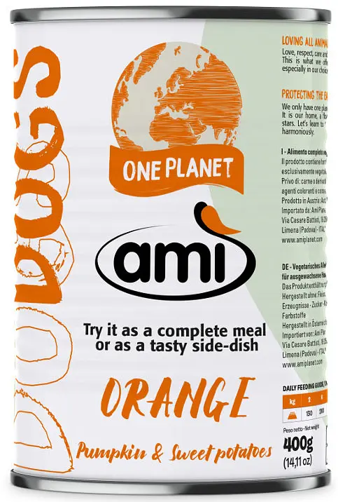 Wet Dog Food Ami V-Love ORANGE Vegan