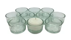 Kerzen Teelicht-Halter Glas, 10 Stück