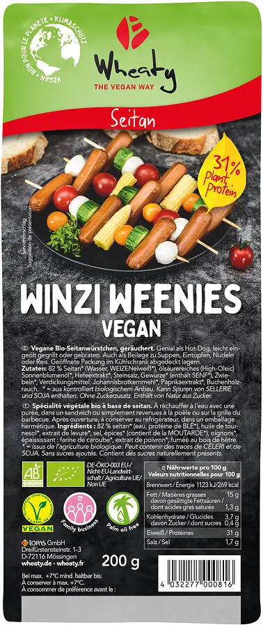 Sausages Vegan Mini Weenies 10 pcs Organic