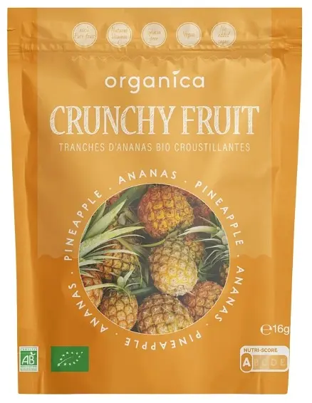 Crunchy Fruity Ananas Croquants Qualité Crue Bio