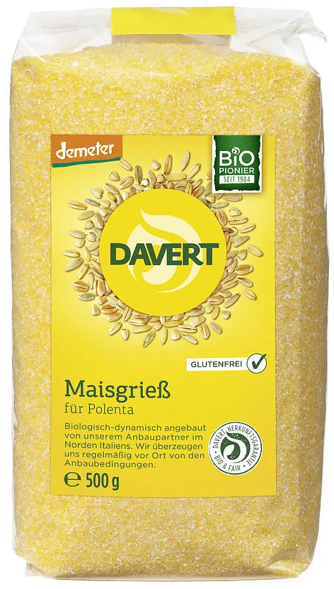 Semolina of Maize (Polenta) Gluten Free Demeter