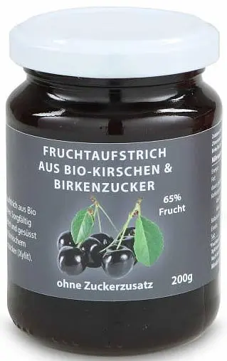 Xylit Konfitüre mit BIO Kirschen