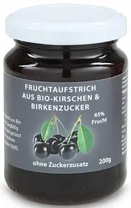 Xylit Konfitüre mit BIO Kirschen, 200 g