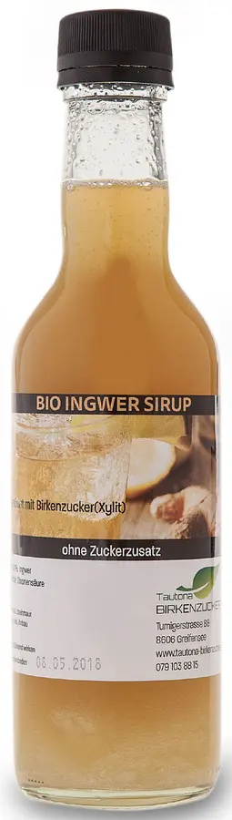 Xylit Sirup Bio Ingwer ohne Zucker gesüsst