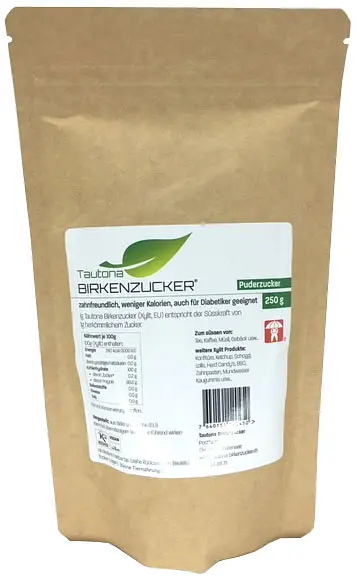 Puderzucker Xylit Birkenzucker Beutel
