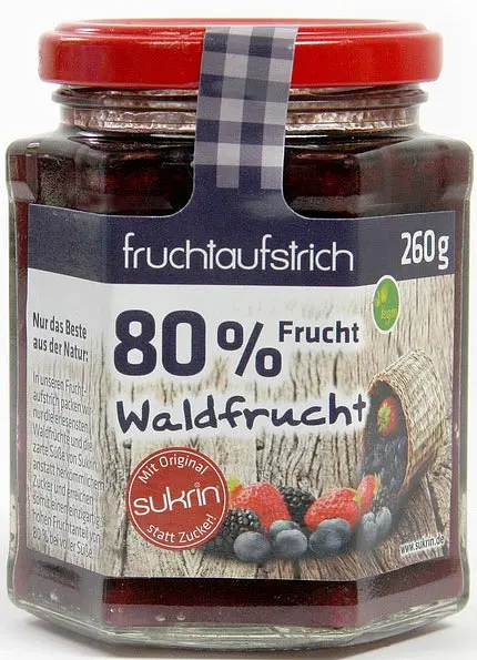 Sukrin Erythritol Confiture fruit des forêts